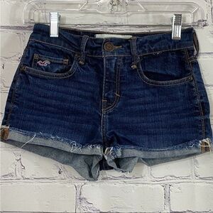 Hollister Denim Cuffed Jean Shorts 00/24 EUC